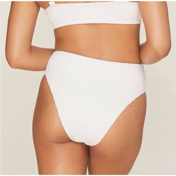 NWT Andie Swim The 90’s High Waisted Bottom In Coconut Size Large - Picture 3 of 7